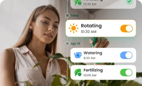 Care reminders feature of AI Plant Finder App