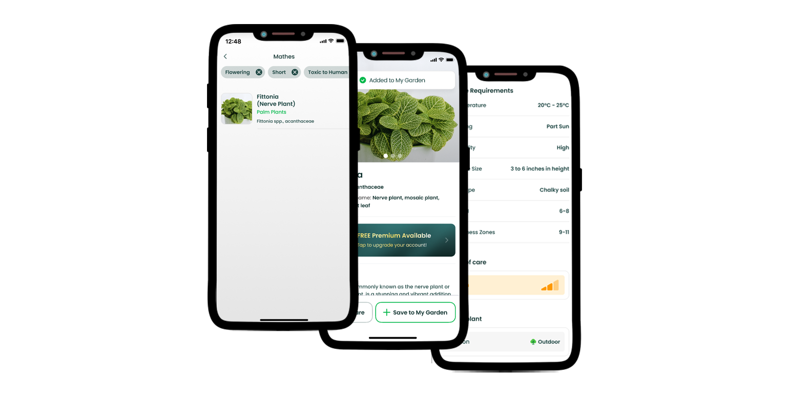 A screenshot from the AI Plant Finder app