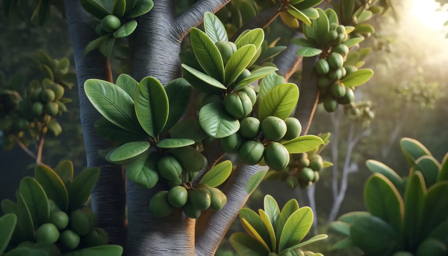 A close-up picture of a Manchineel tree