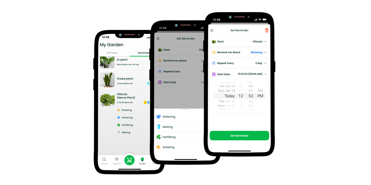 A screenshot from the AI Plant Finder app