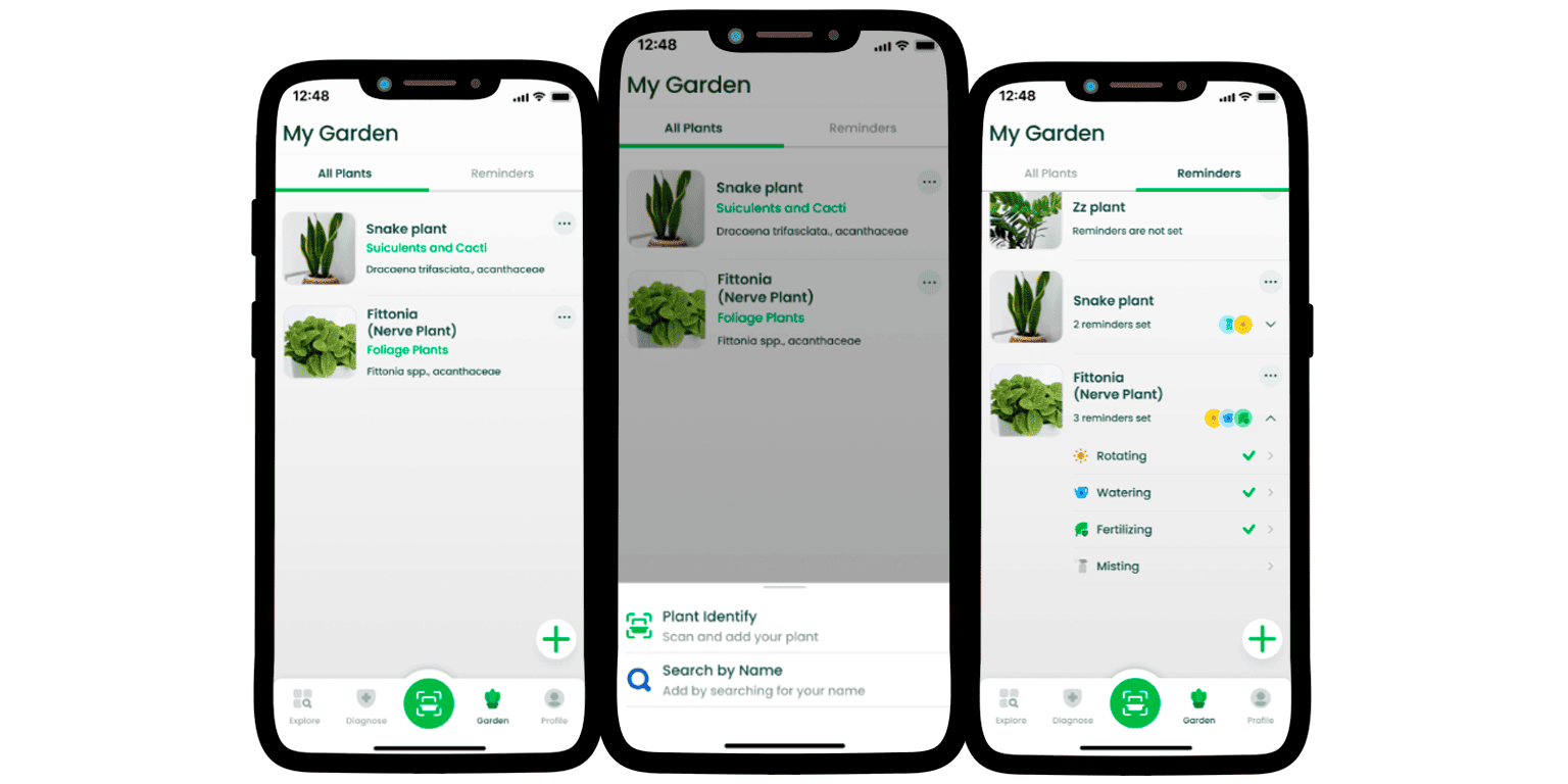 A screenshot from the AI Plant Finder app