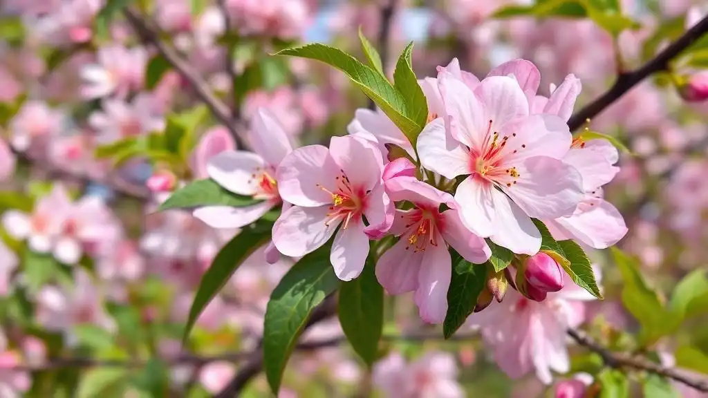 A picture of a blooming Newport Flowering Plum