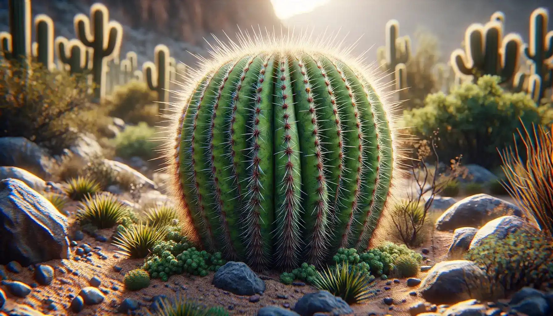 A close-up picture of a cactus in the wild