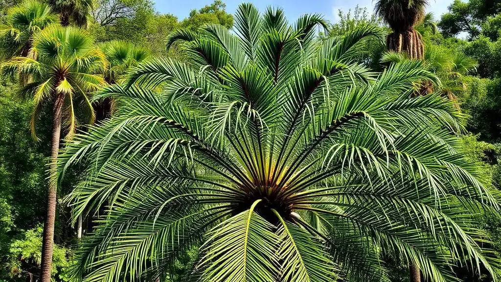 A picture of a majesty palm in the wild