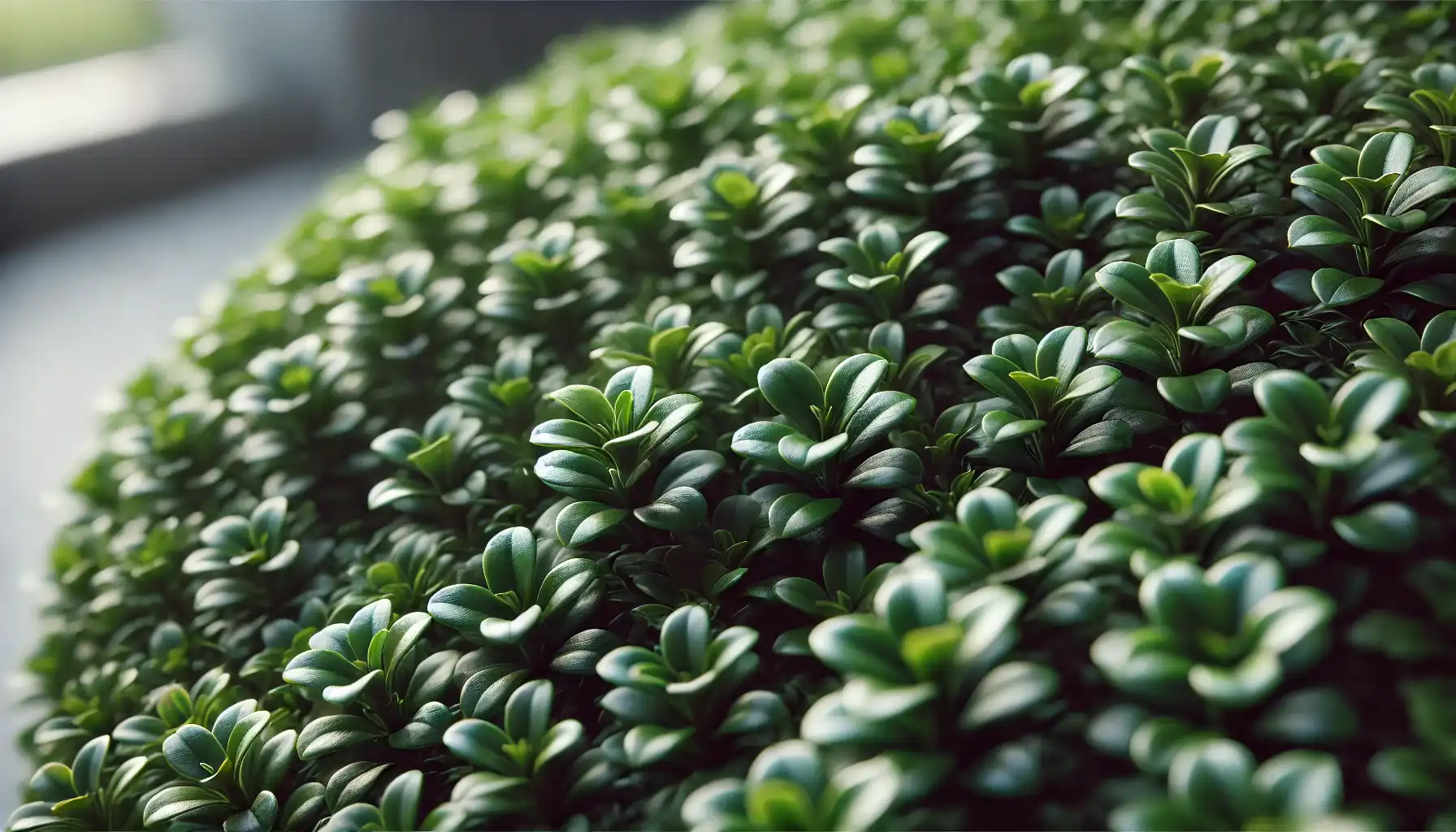 A close-up picture of the boxwood plant