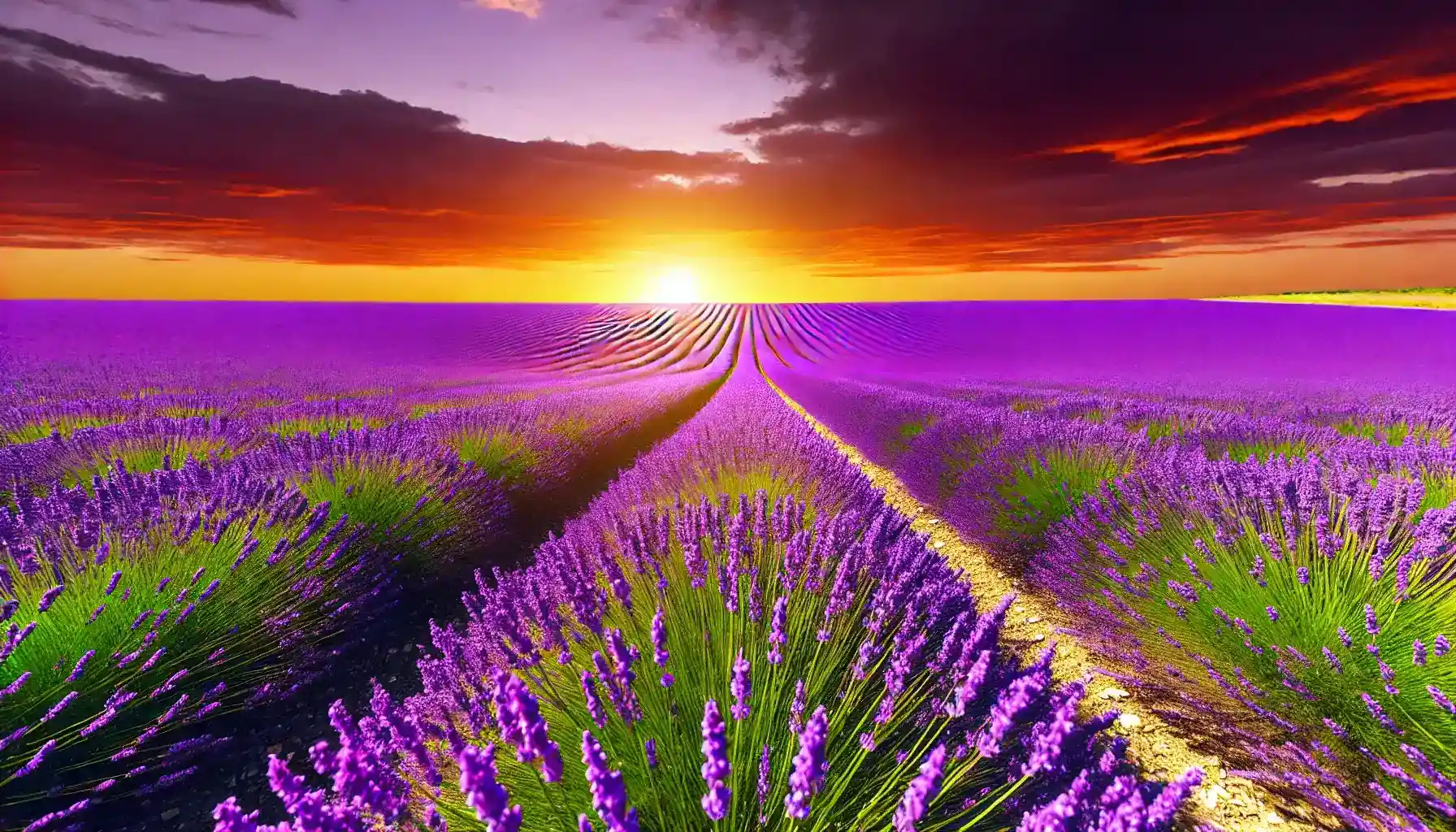 A picture of a magnificent lavender field