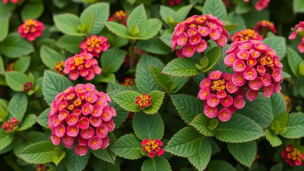 a close-up picture of the lantana plants