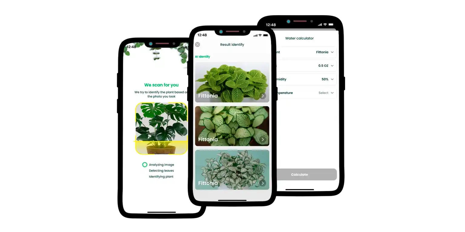 a screenshot from the AI Plant Finder app